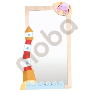 Decoration for mirror - Lighthouse and a crab
